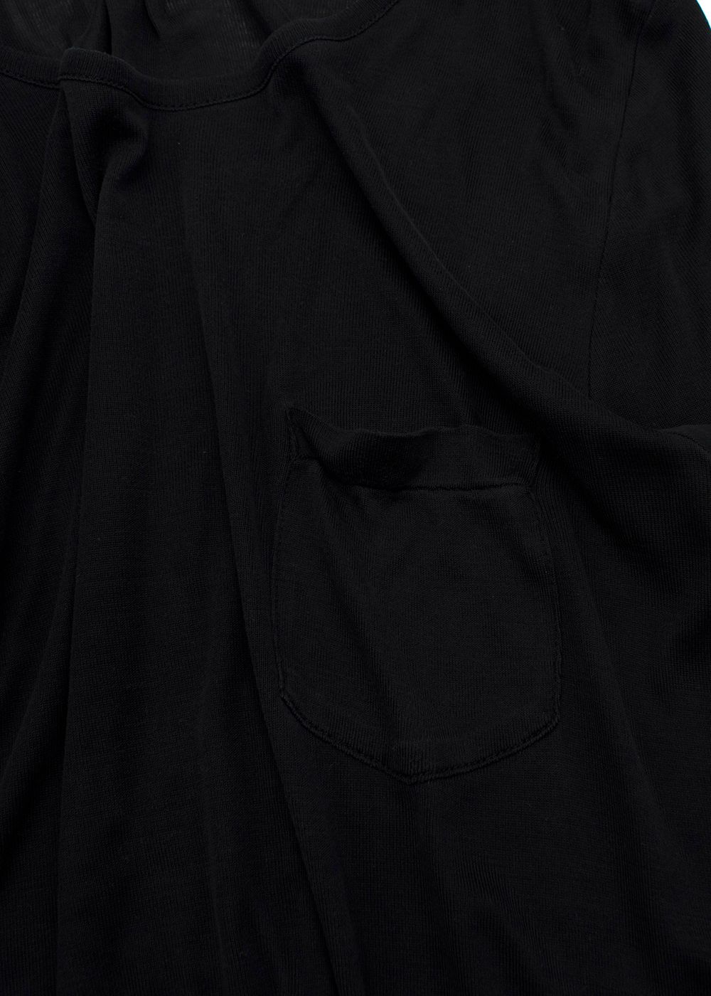 Preowned Saint Laurent Black Cotton Lightweight Pocket T-shirt Size S