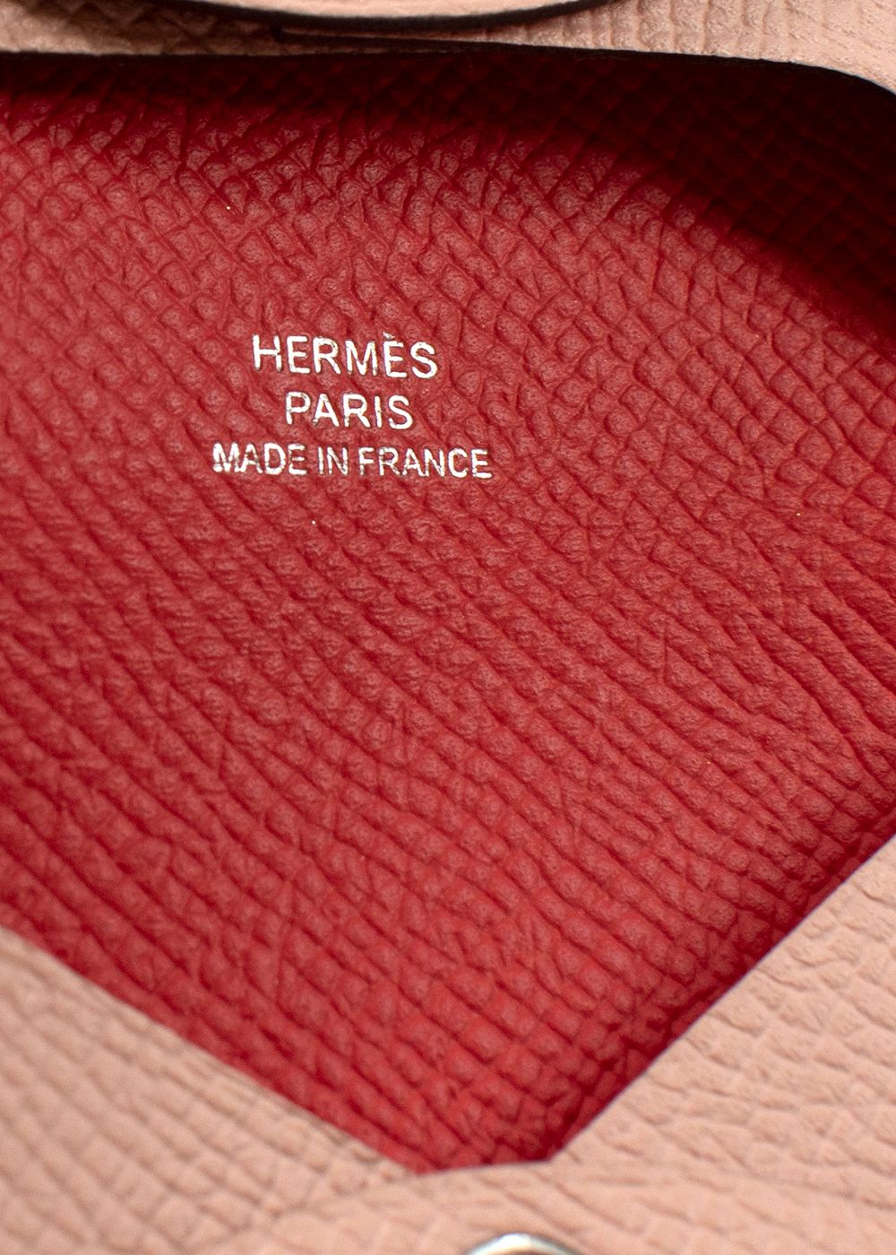 Hermes Light Pink Verso Epsom Leather Bastia Coin Purse