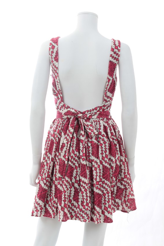 Thakoon Addition Embroidered Mini Dress Size XS Red cotton