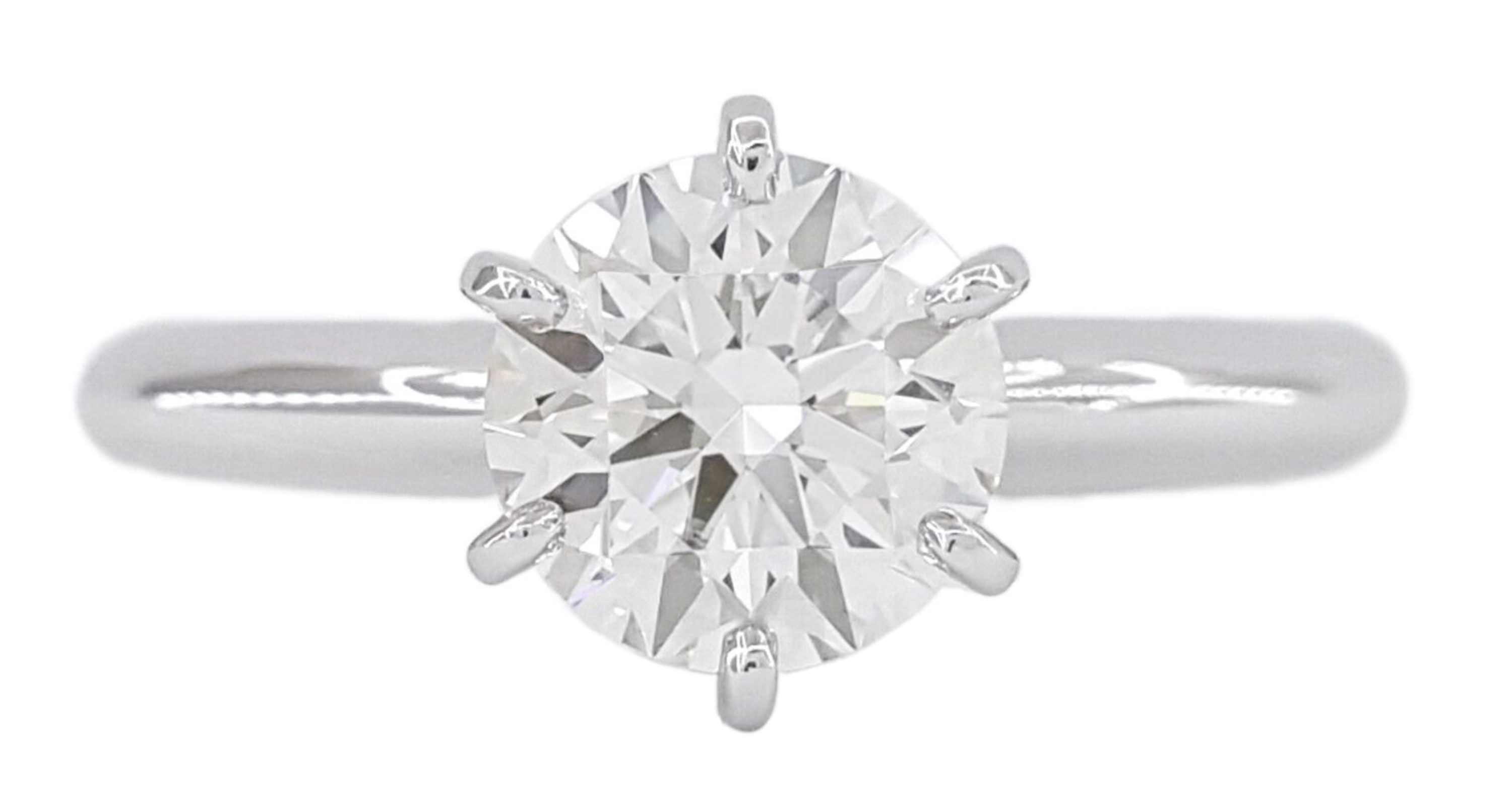 Verde 1ct IGI Certified Lab-grown Round Cut Solitaire Diamond Ring Silver k white gold/lab-grown diamond