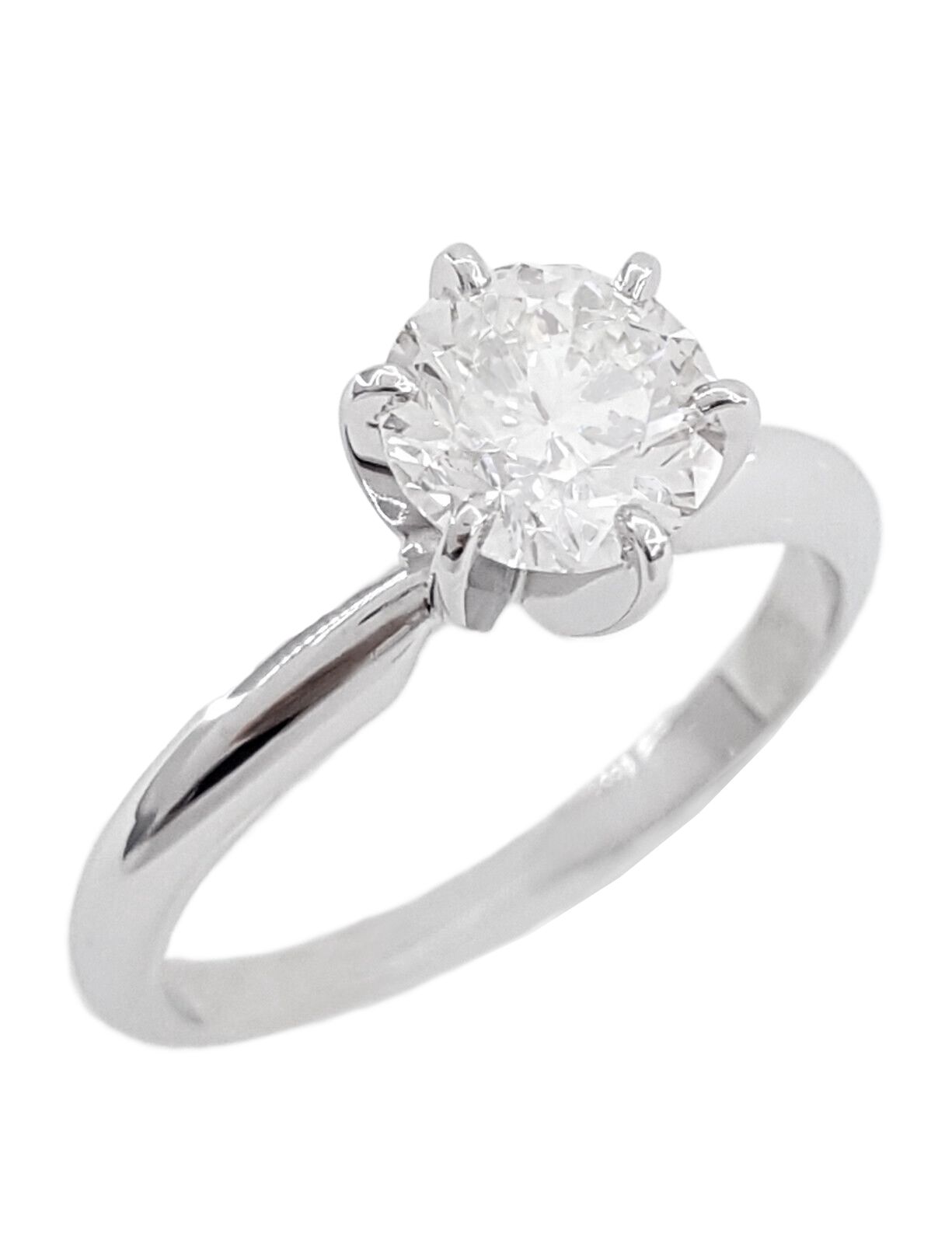 Verde 1ct IGI Certified Lab-grown Round Cut Solitaire Diamond Ring Silver k white gold/lab-grown diamond