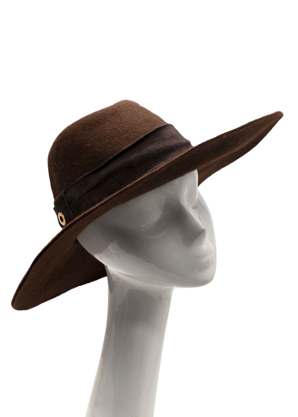 Men's Preowned Loro Piana Hare Fur Brown Fedora Size M hare/cashmere