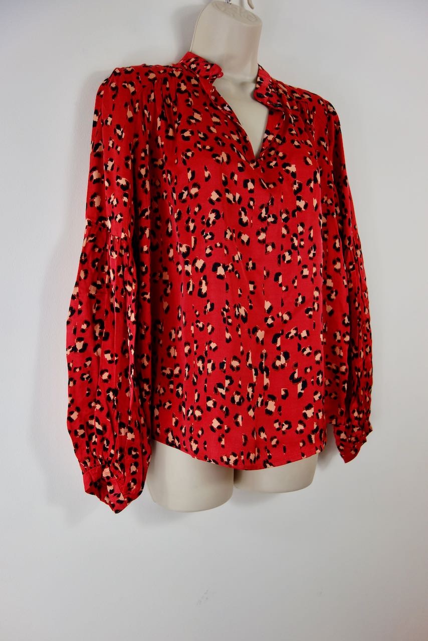 Munthe Animal Print Habit Blouse Size S