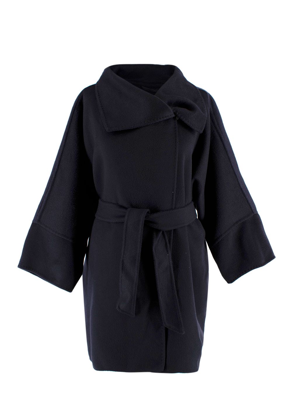 Max Mara Navy Jerry Cashmere Coat Size M