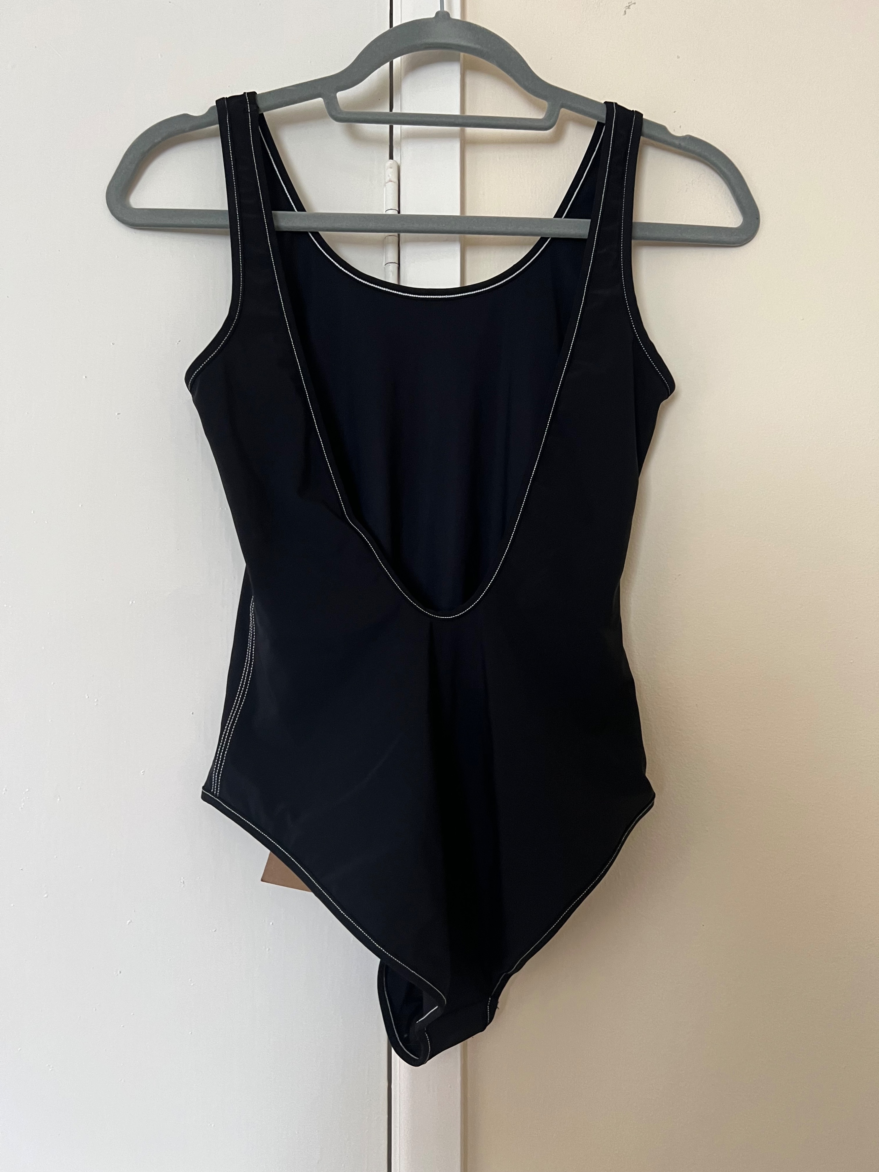 Burberry Black Logo Detail Swimsuit Size S polyamide