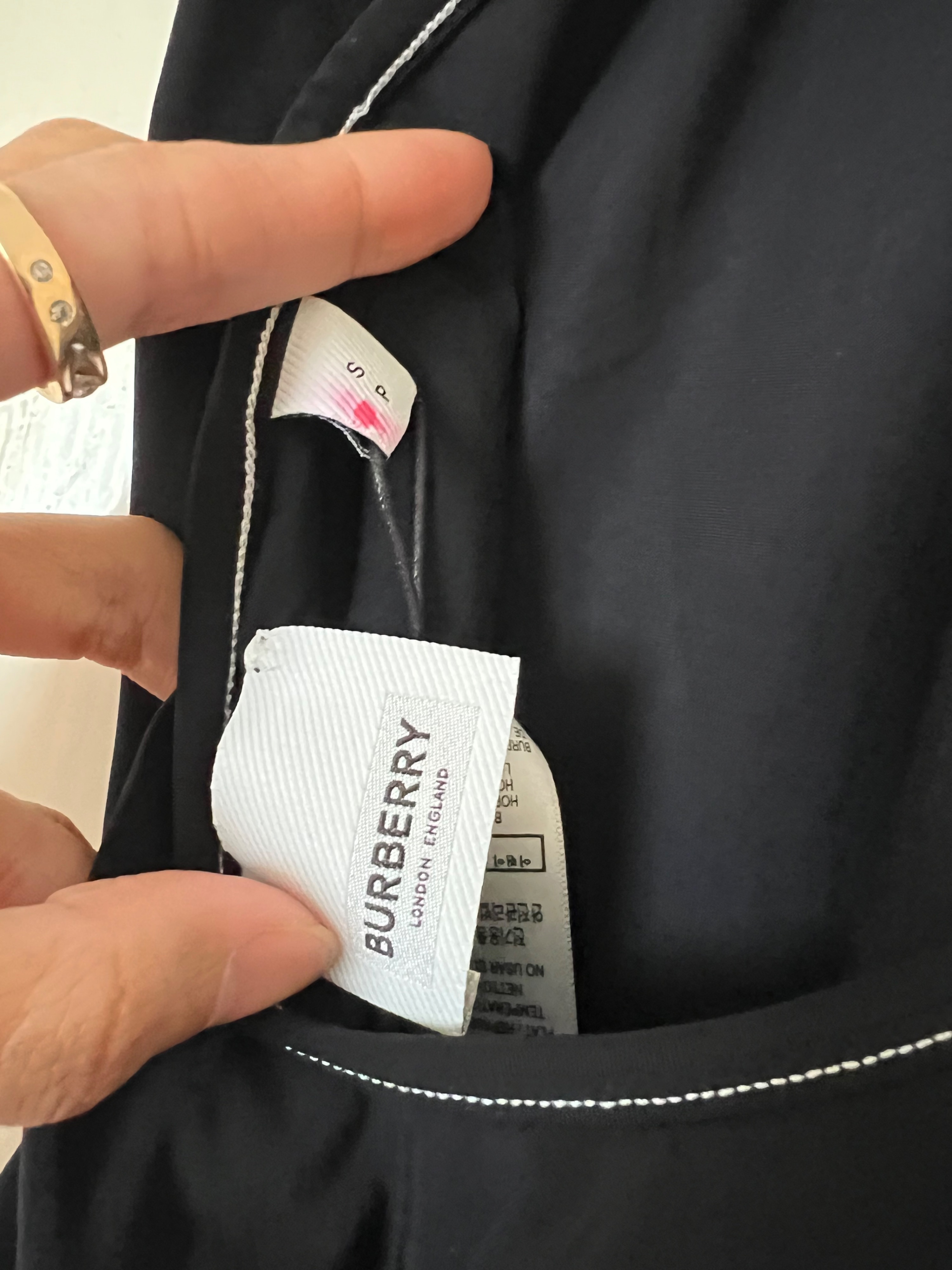 Burberry Black Logo Detail Swimsuit Size S polyamide