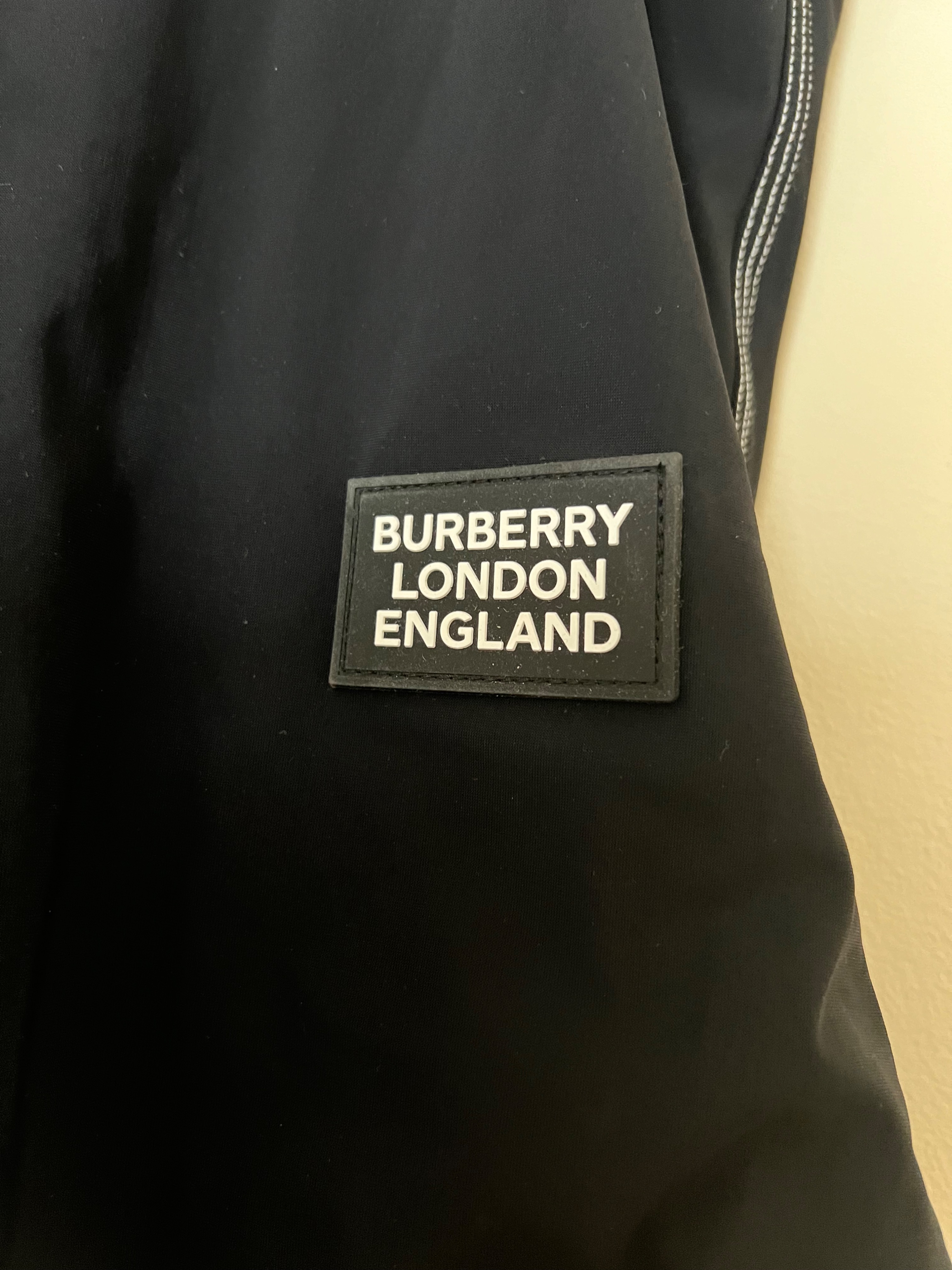 Burberry Black Logo Detail Swimsuit Size S polyamide