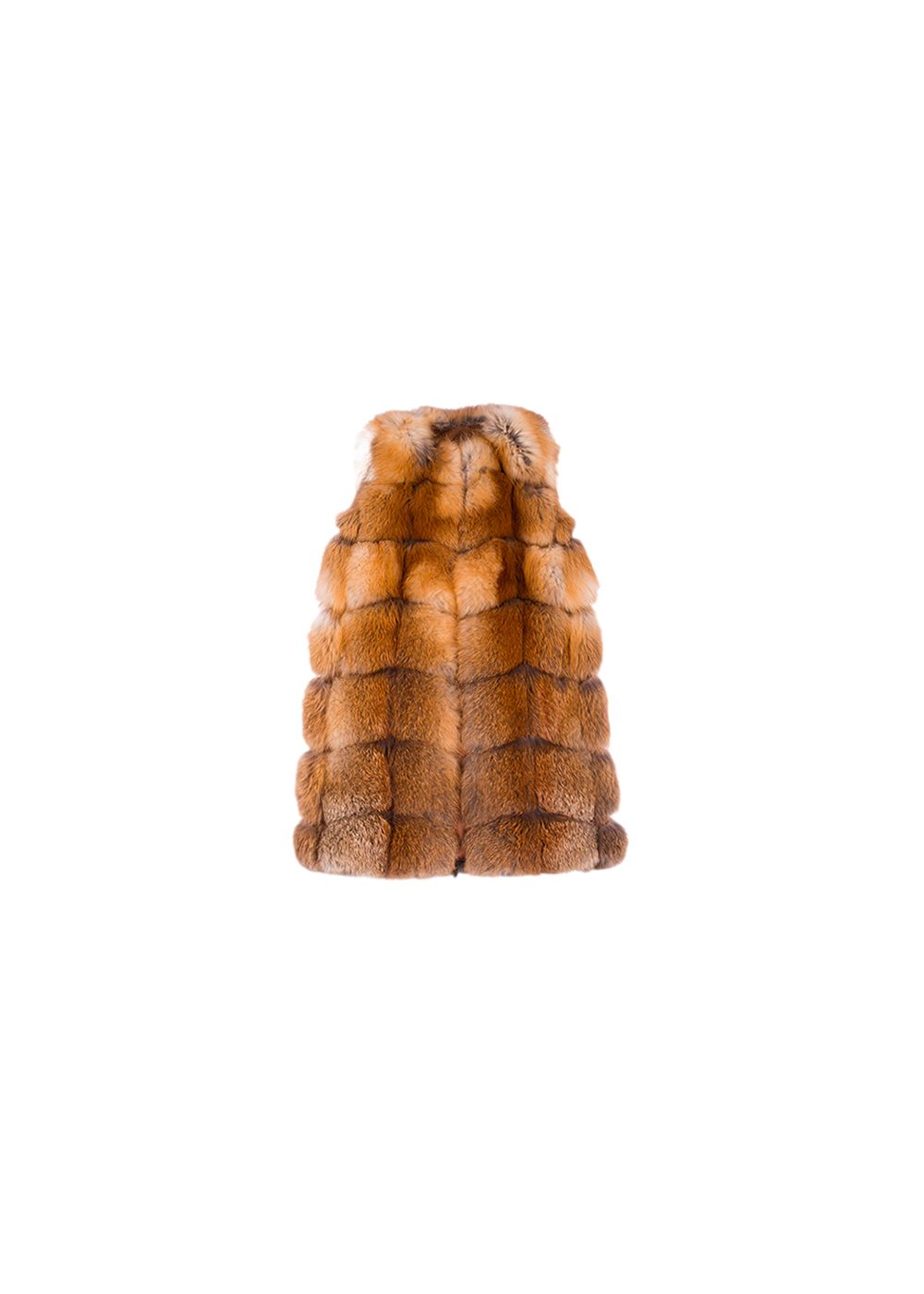 FurbySD orange fox fur longline gilet Size S