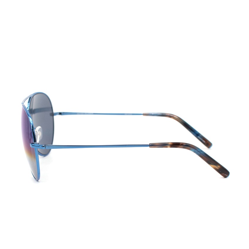 Matthew Williamson x Linda Farrow Blue Mirrored Aviator Sunglasses