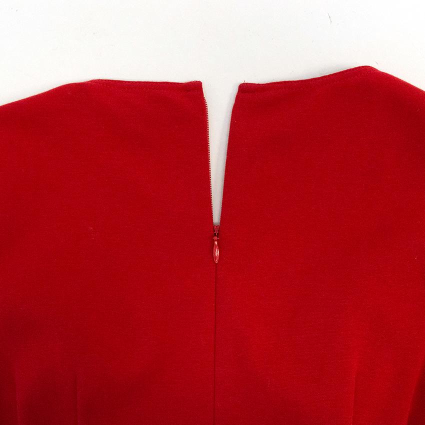 Preowned DKNY Red Sleeveless Dress Size S cotton