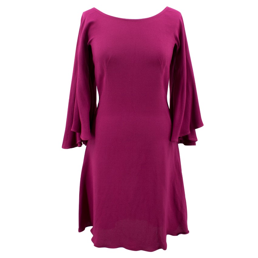 Preowned Ghost Plum Dress Size XXS Purple viscose