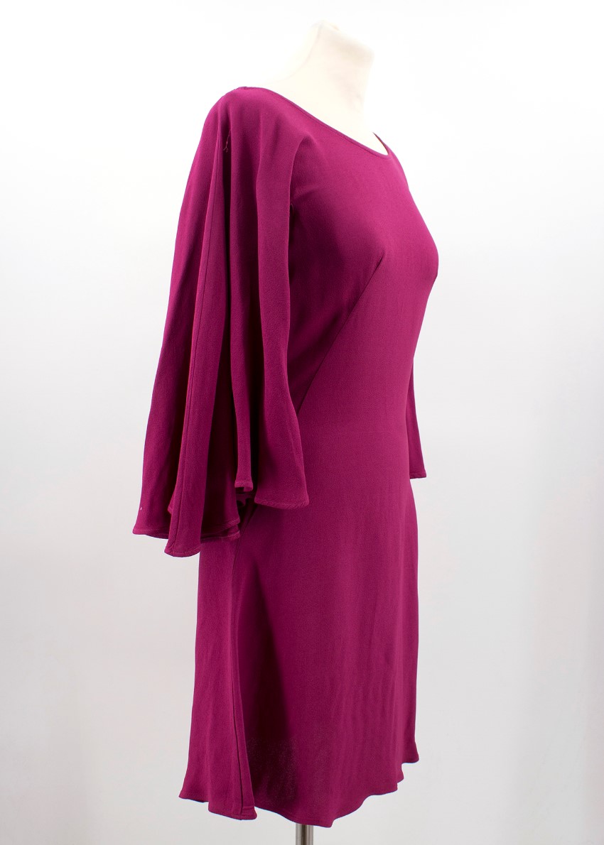 Preowned Ghost Plum Dress Size XXS Purple viscose