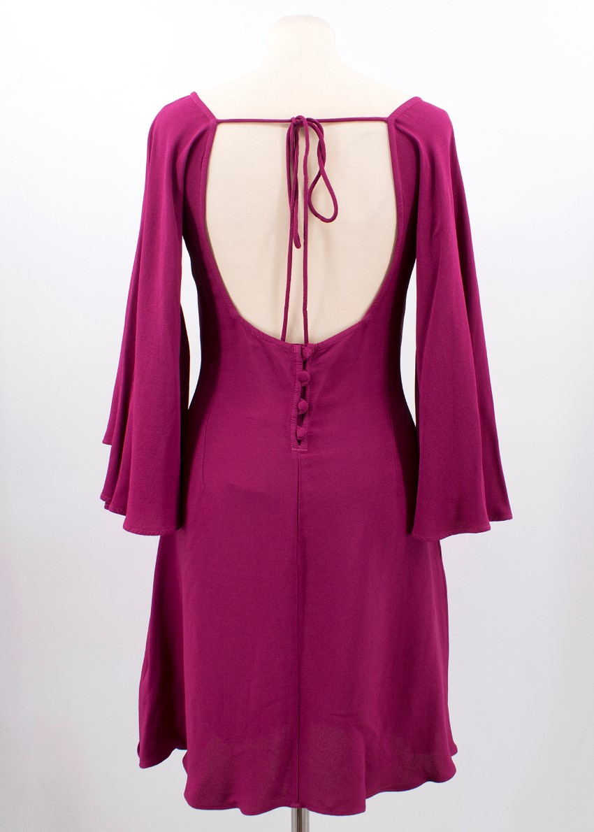 Preowned Ghost Plum Dress Size XXS Purple viscose