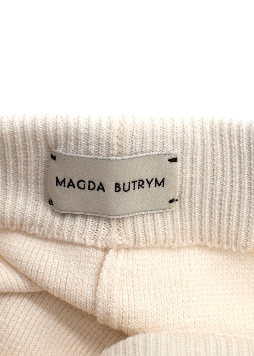 Magda Butrym Cream Knitted Cardigan And Flares Set Size XS cotton/silk/elastane