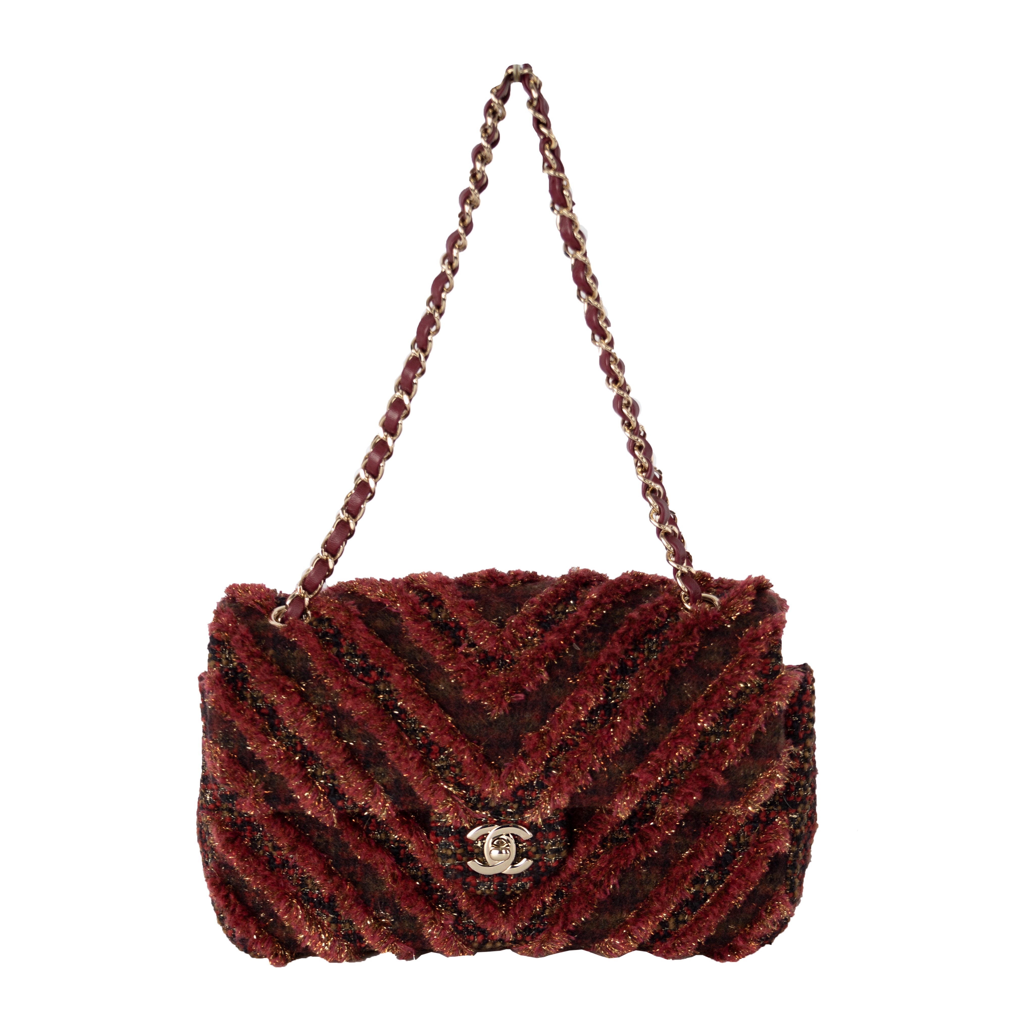 Chanel Red Tweed Flap Bag - '20s