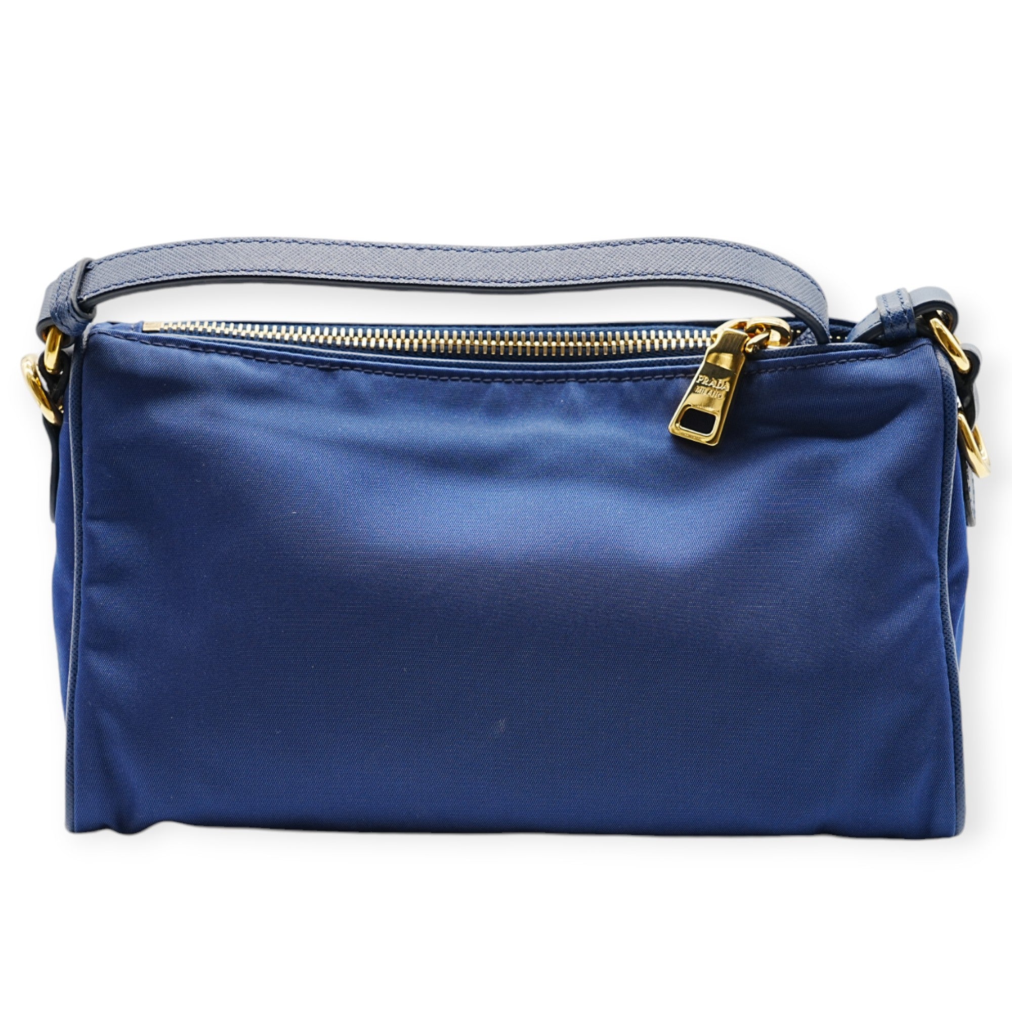 Prada Blue Nylon Shoulder Bag - '10s