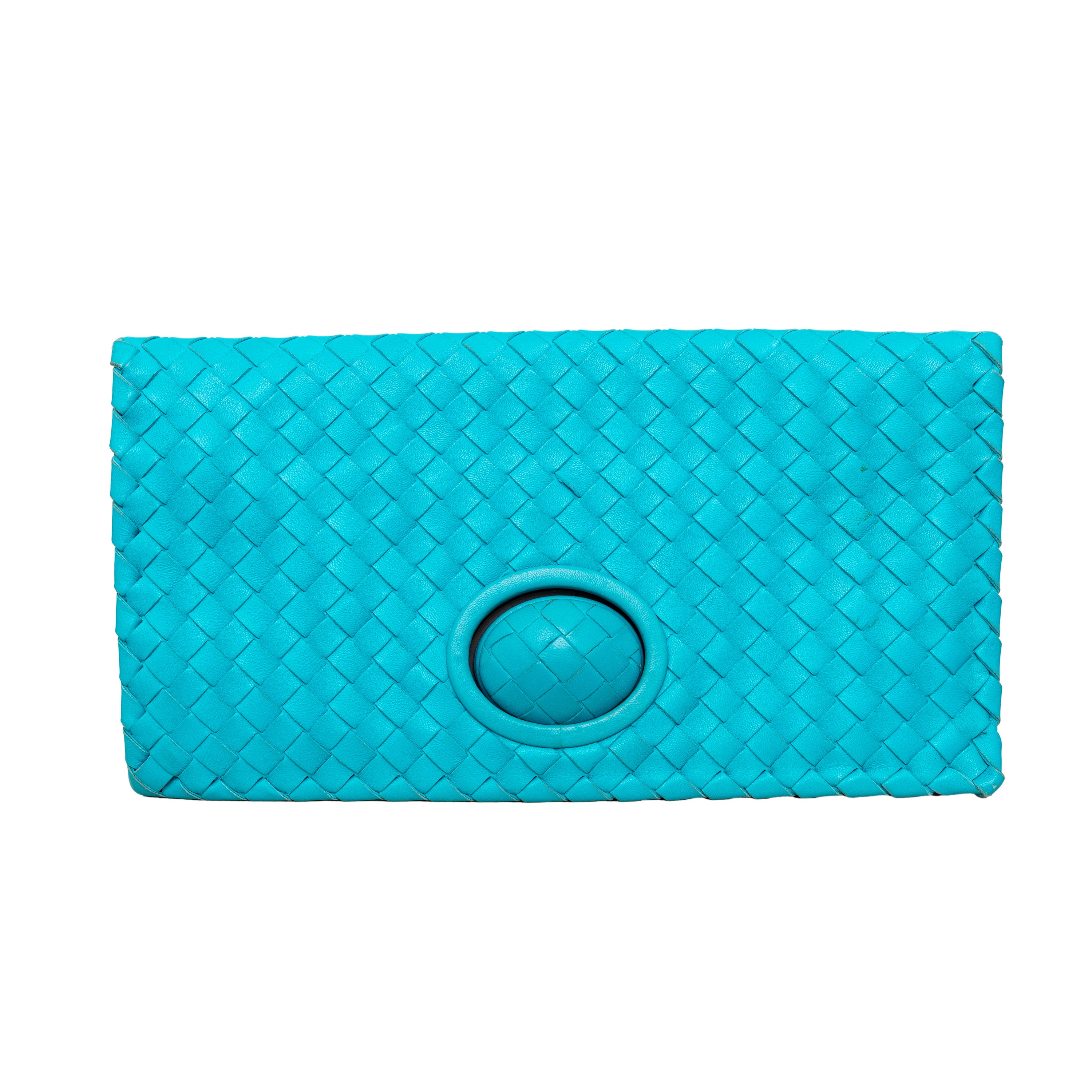 Bottega Veneta Intrecciato Turn-Lock Clutch - '10s