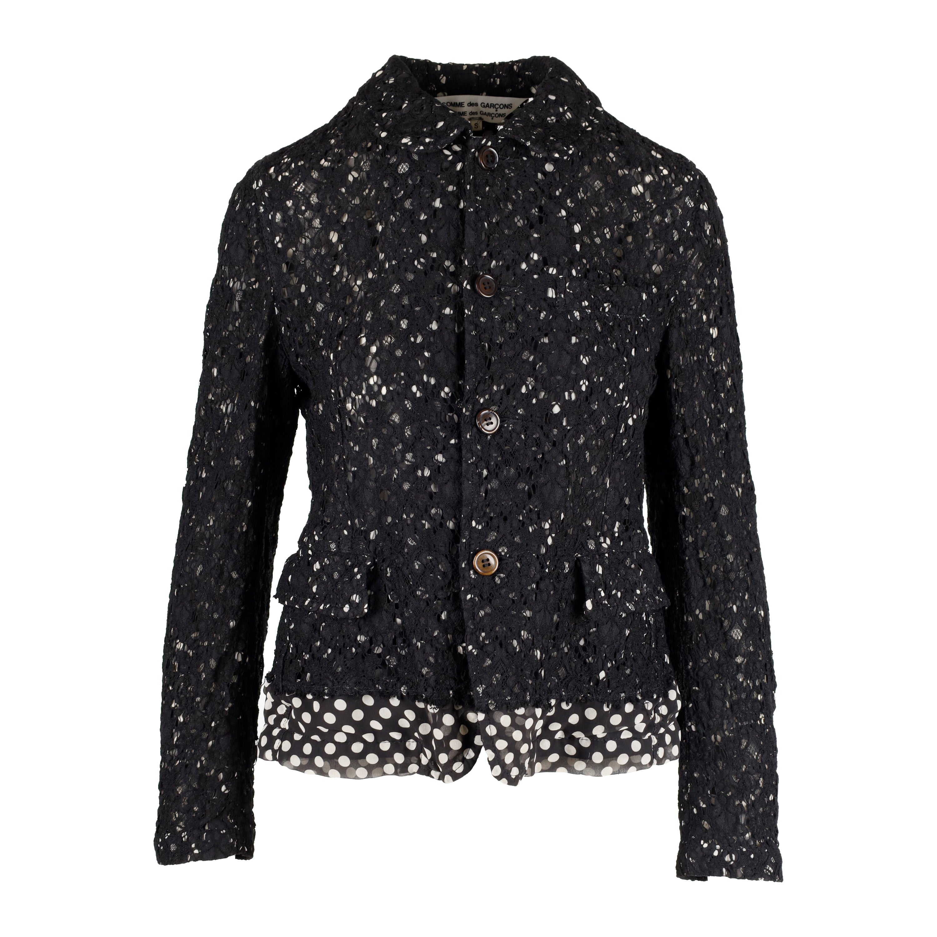 Comme des Garçons Polka Dot and Lace Jacket - '10s