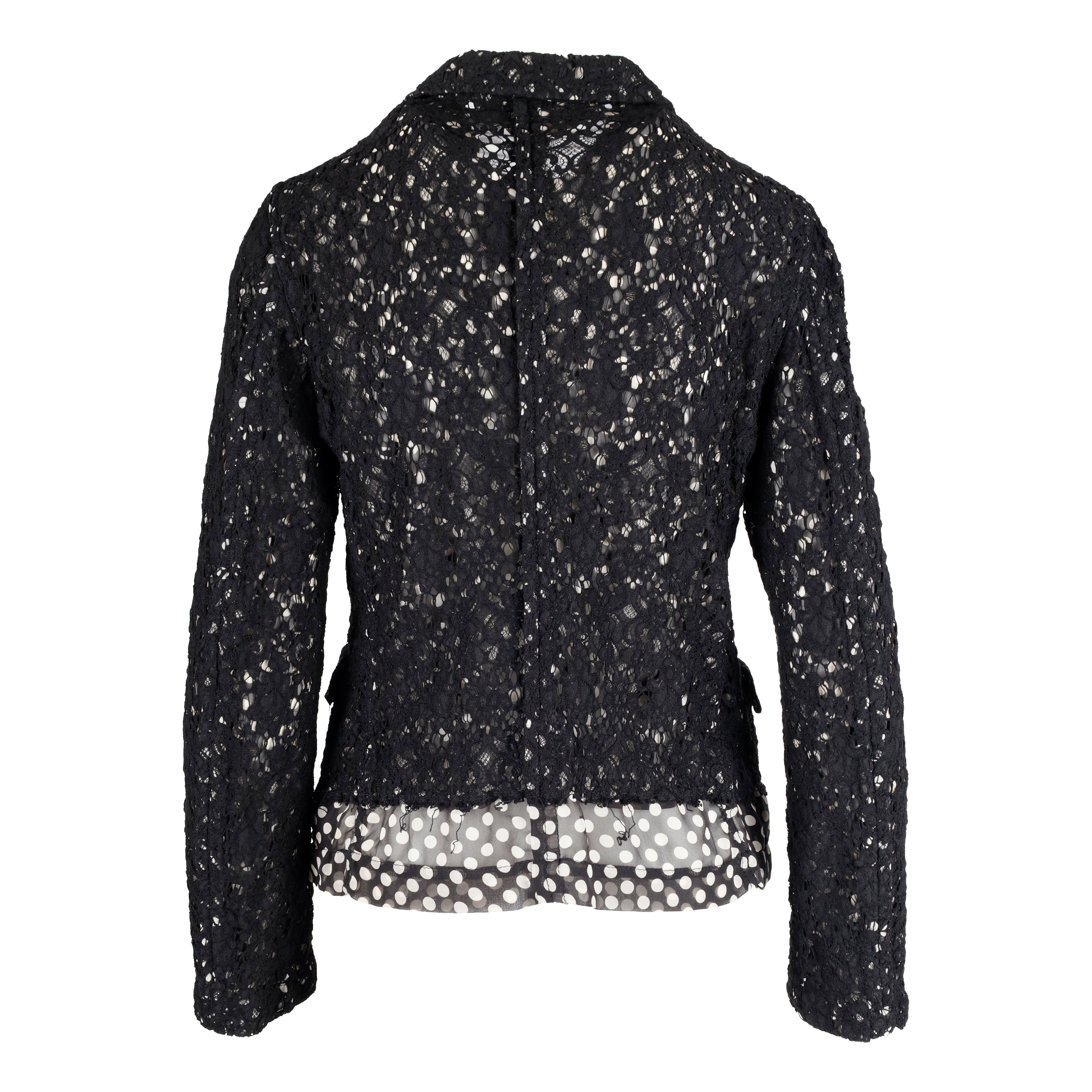 Comme des Garçons Polka Dot and Lace Jacket - '10s