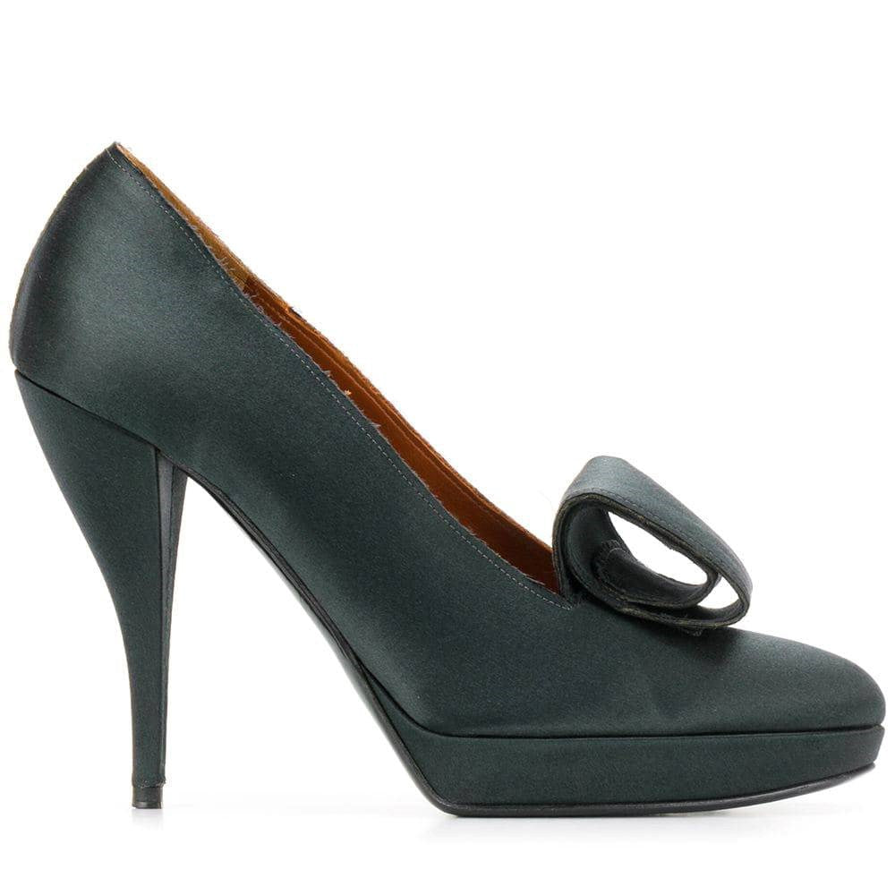 Lanvin Black Satin Pumps - 2000s