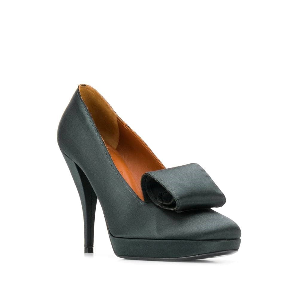 Lanvin Black Satin Pumps - 2000s