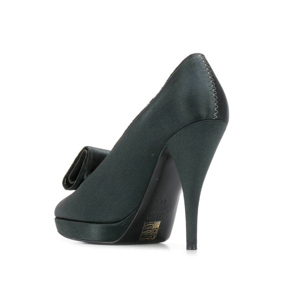 Lanvin Black Satin Pumps - 2000s