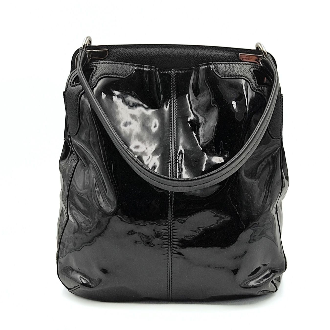 Cartier Cartier Marcello shoulder bag in black patent leather - '10s