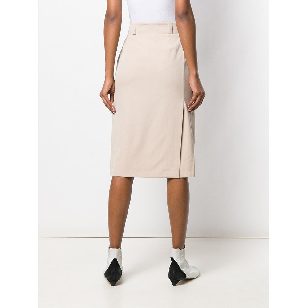 Jean-Louis Scherrer Beige Wool Skirt - '90s