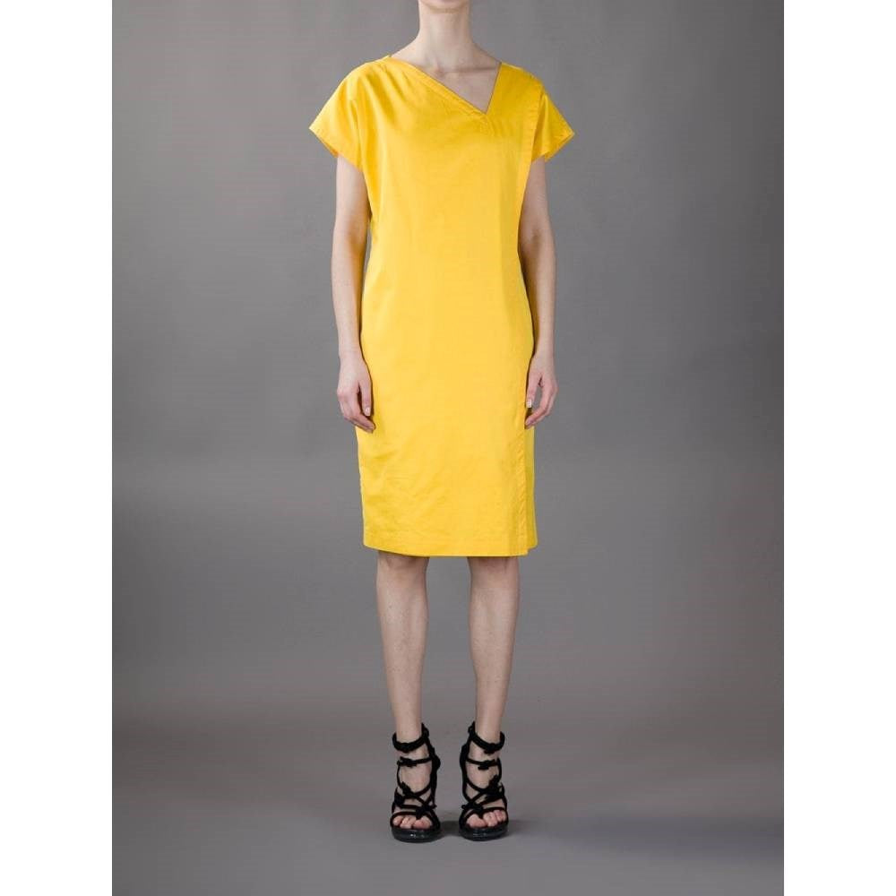 Gianni Versace Yellow Cotton Dress - '80s