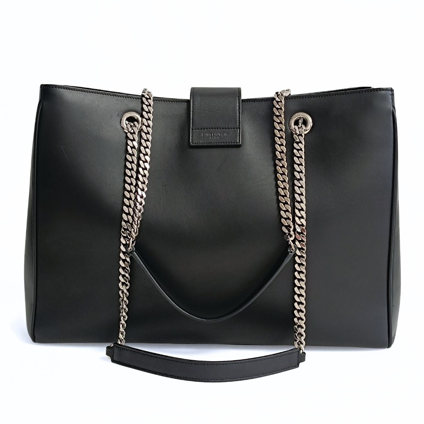 Saint Laurent Saint Laurent Cassandra shoulder bag in black leather - '10s