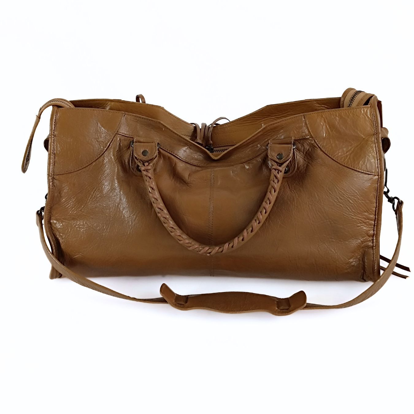 Balenciaga Balenciaga City shoulder bag in biscuit-colored leather - '10s