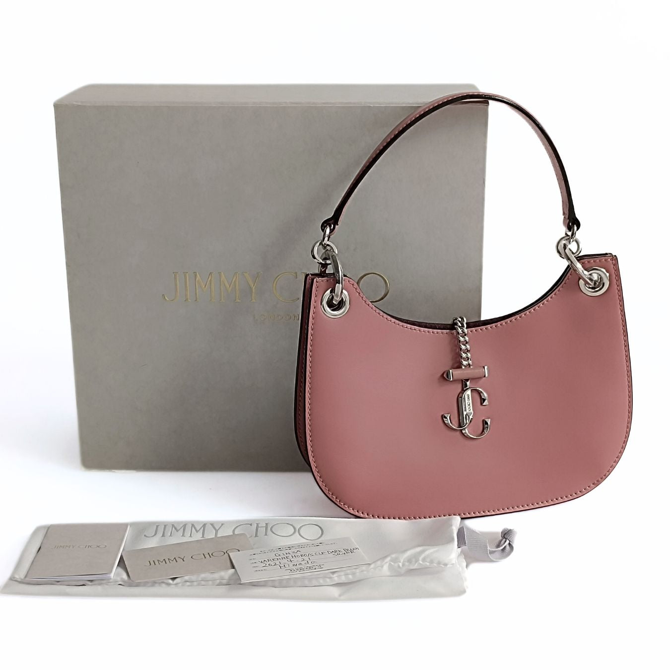 Jimmy Choo Half Moon handbag in pink leather - '10s