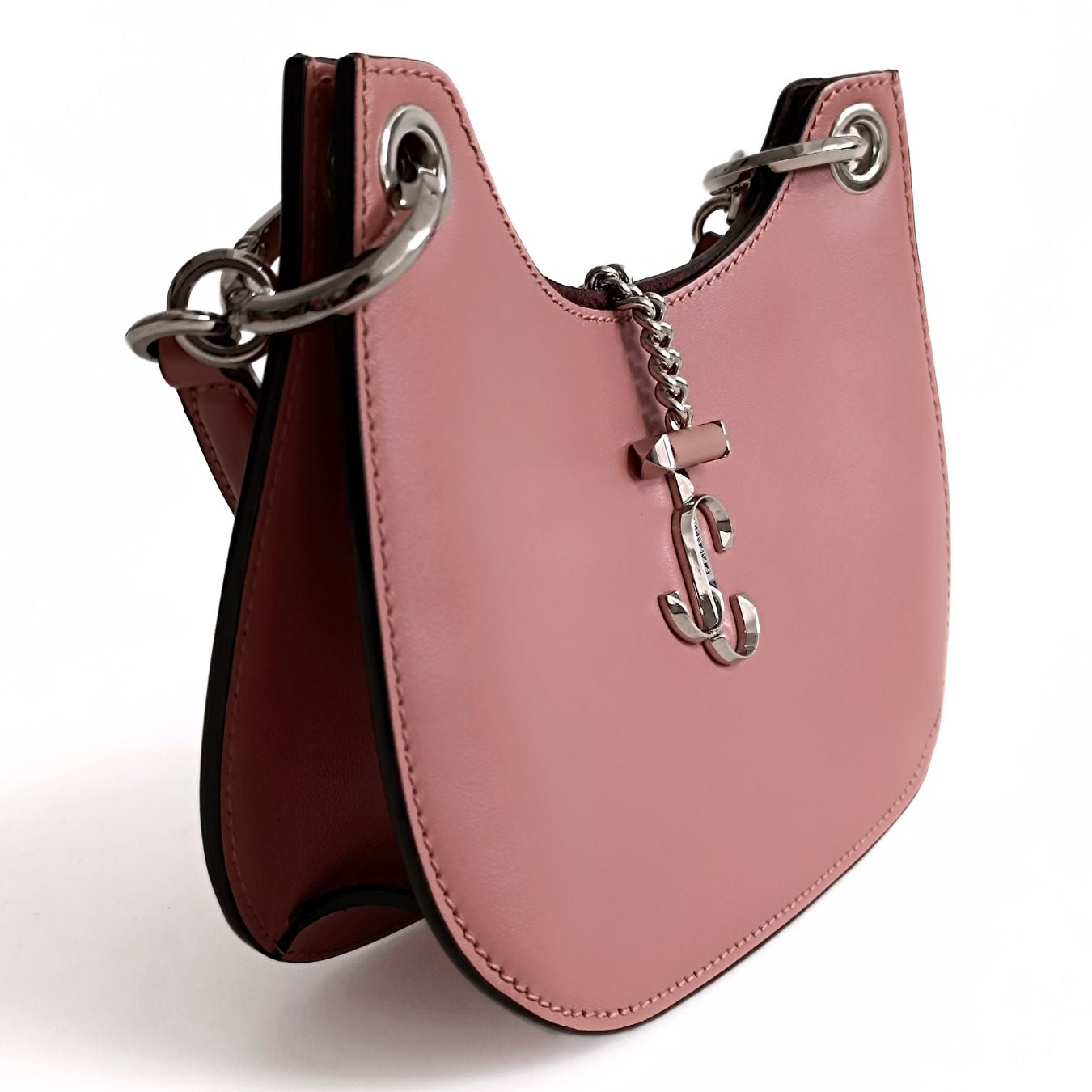 Jimmy Choo Half Moon handbag in pink leather - '10s