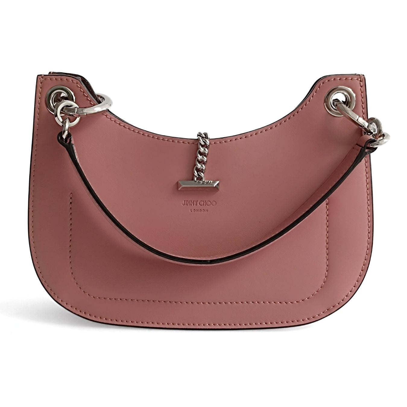 Jimmy Choo Half Moon handbag in pink leather - '10s