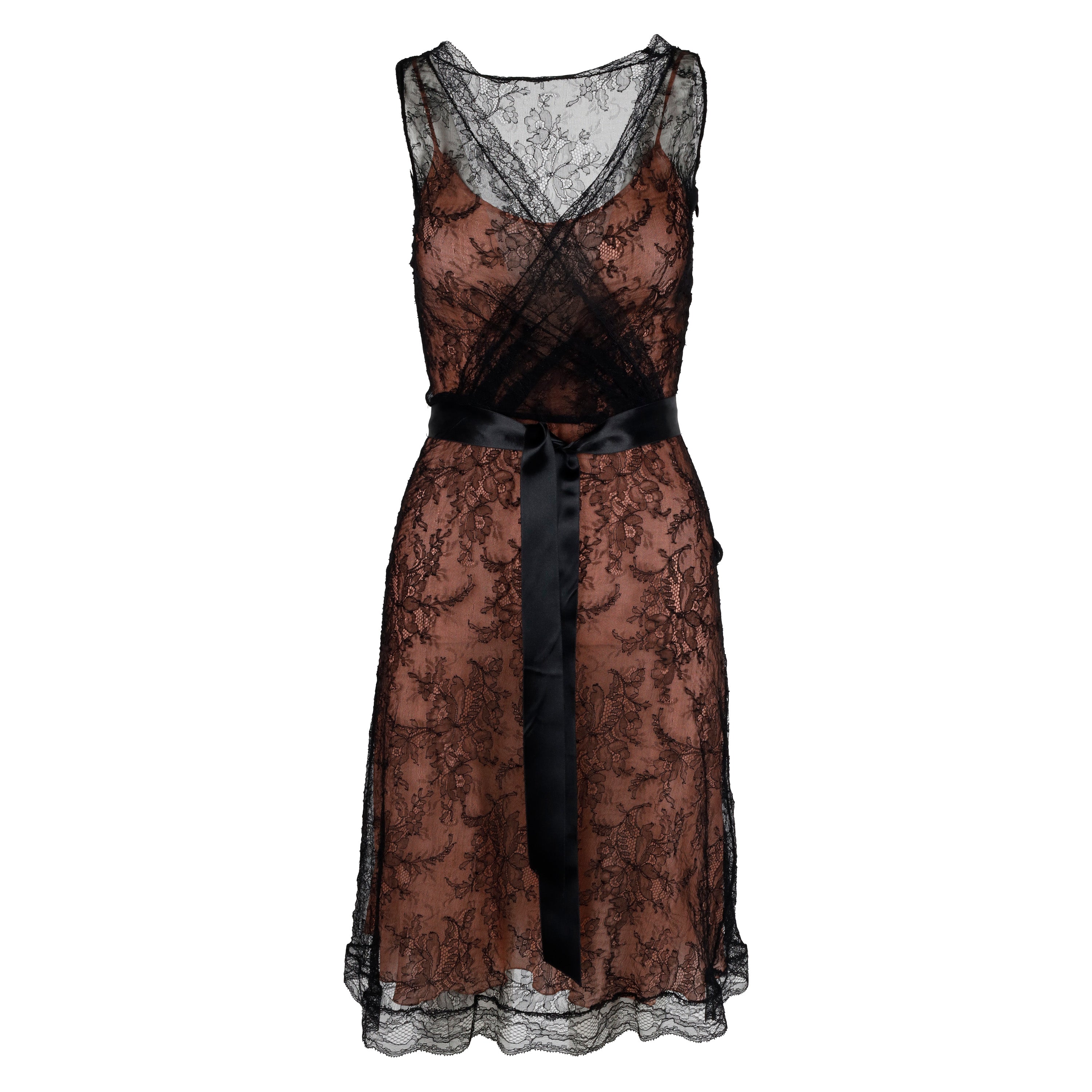 Moschino Lace Dress with Pink Camisole - '10s