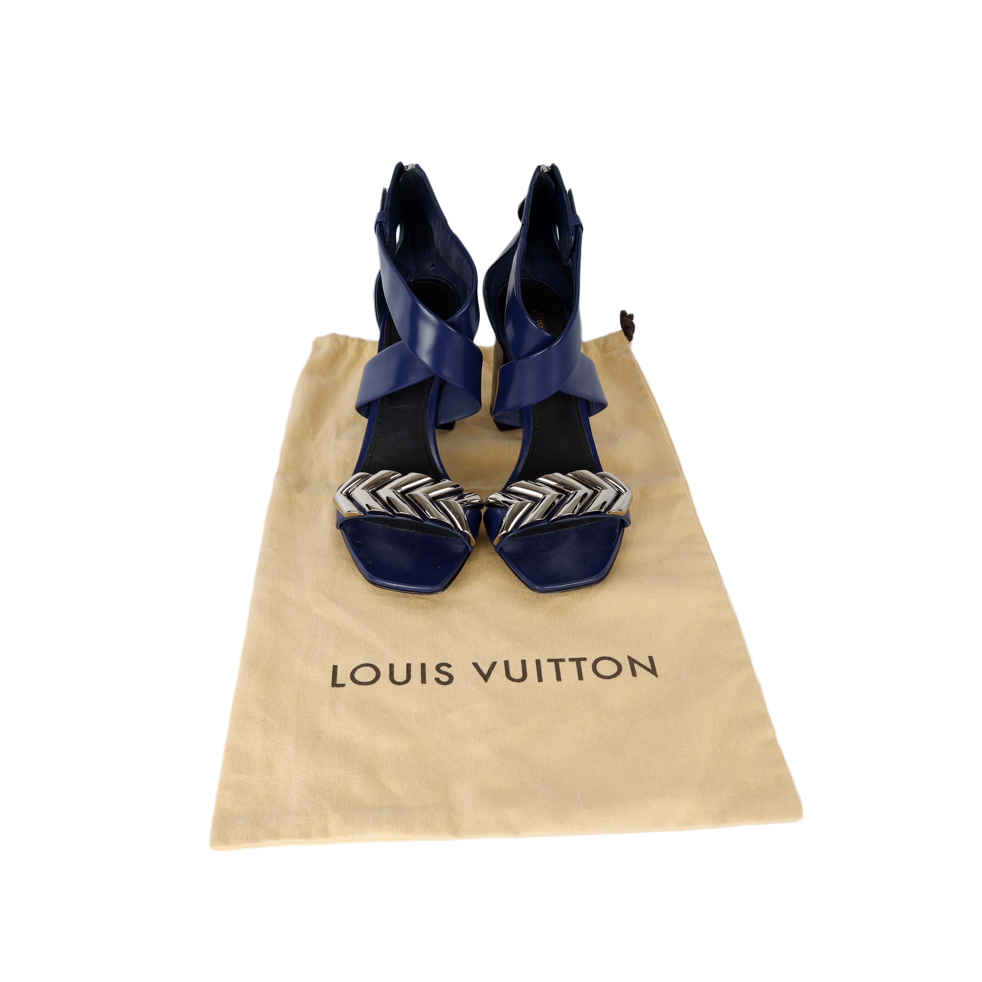 Louis Vuitton Calfskin Westbound Block-heel Sandals - '10s