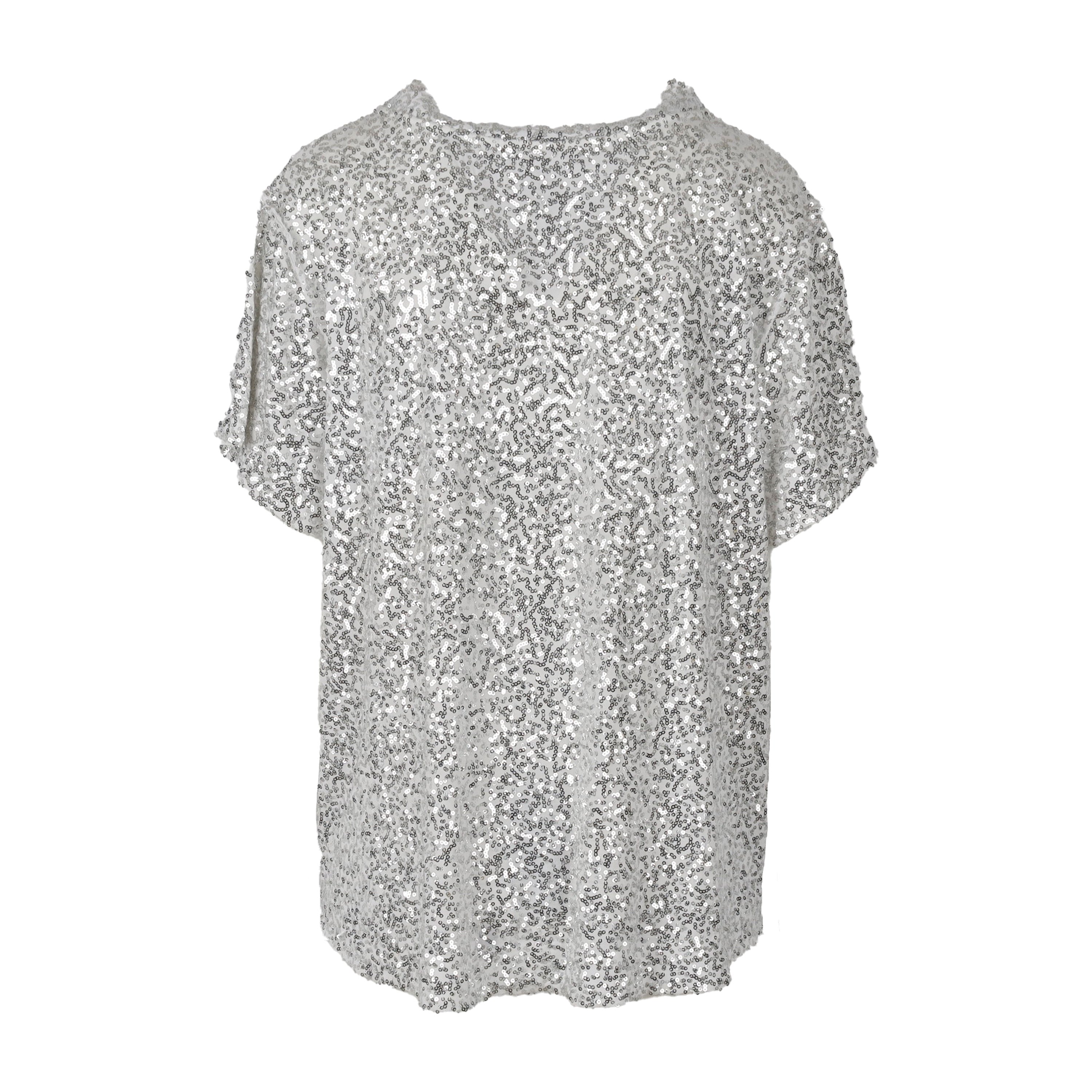 Diane Von Furstenberg Oversized Sequin T-shirt - '10s