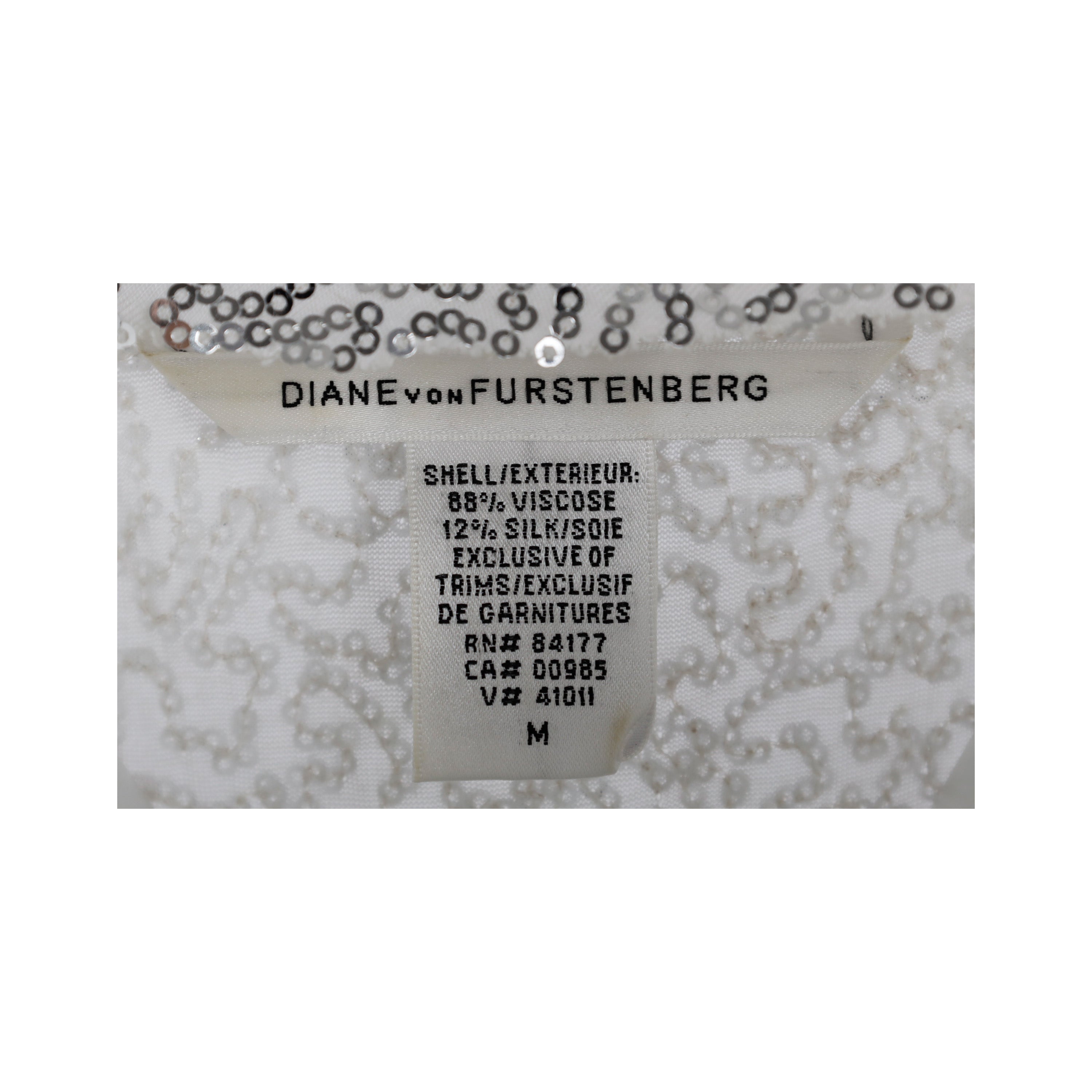 Diane Von Furstenberg Oversized Sequin T-shirt - '10s