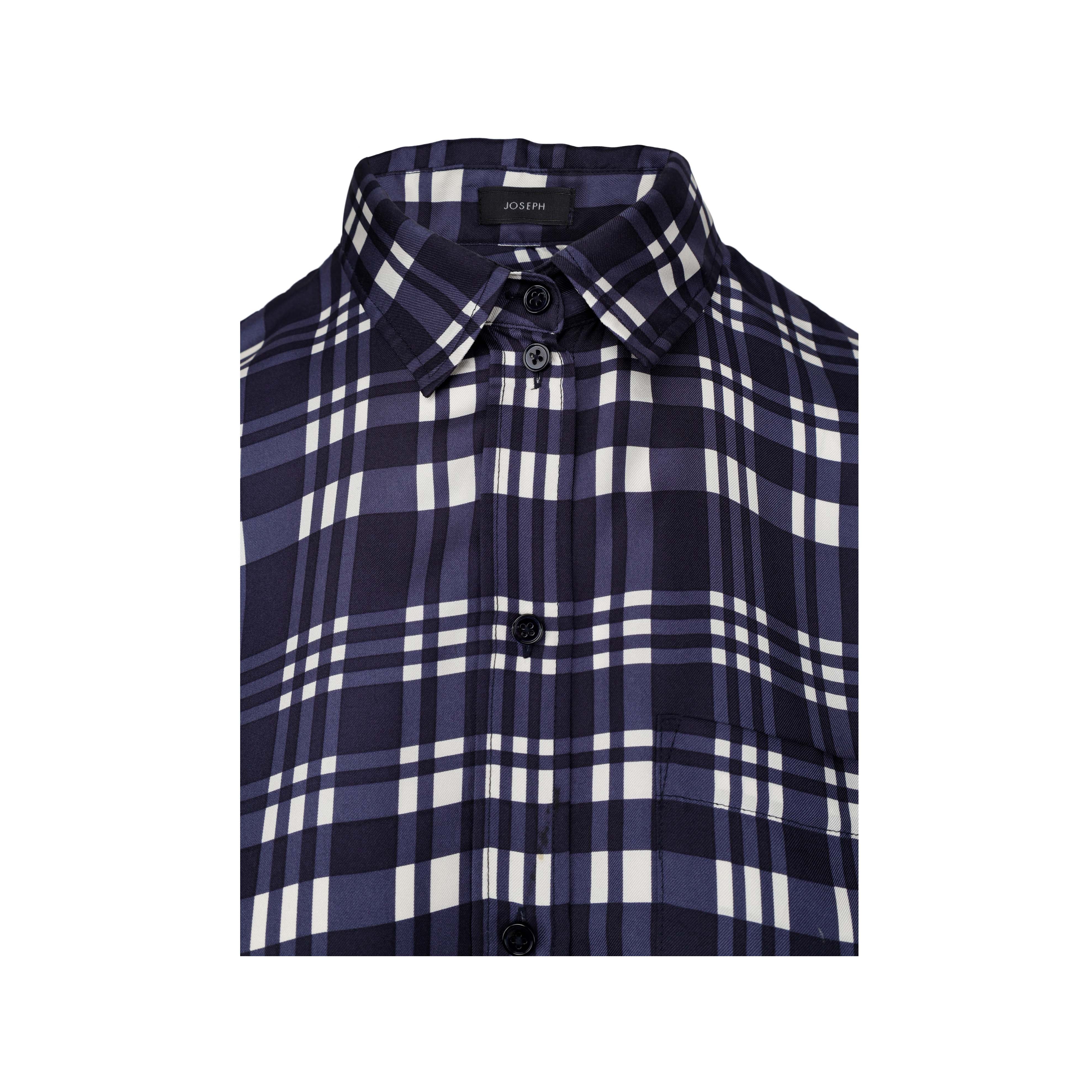 Joseph New Garçon Check Twill Silk Shirt - '10s