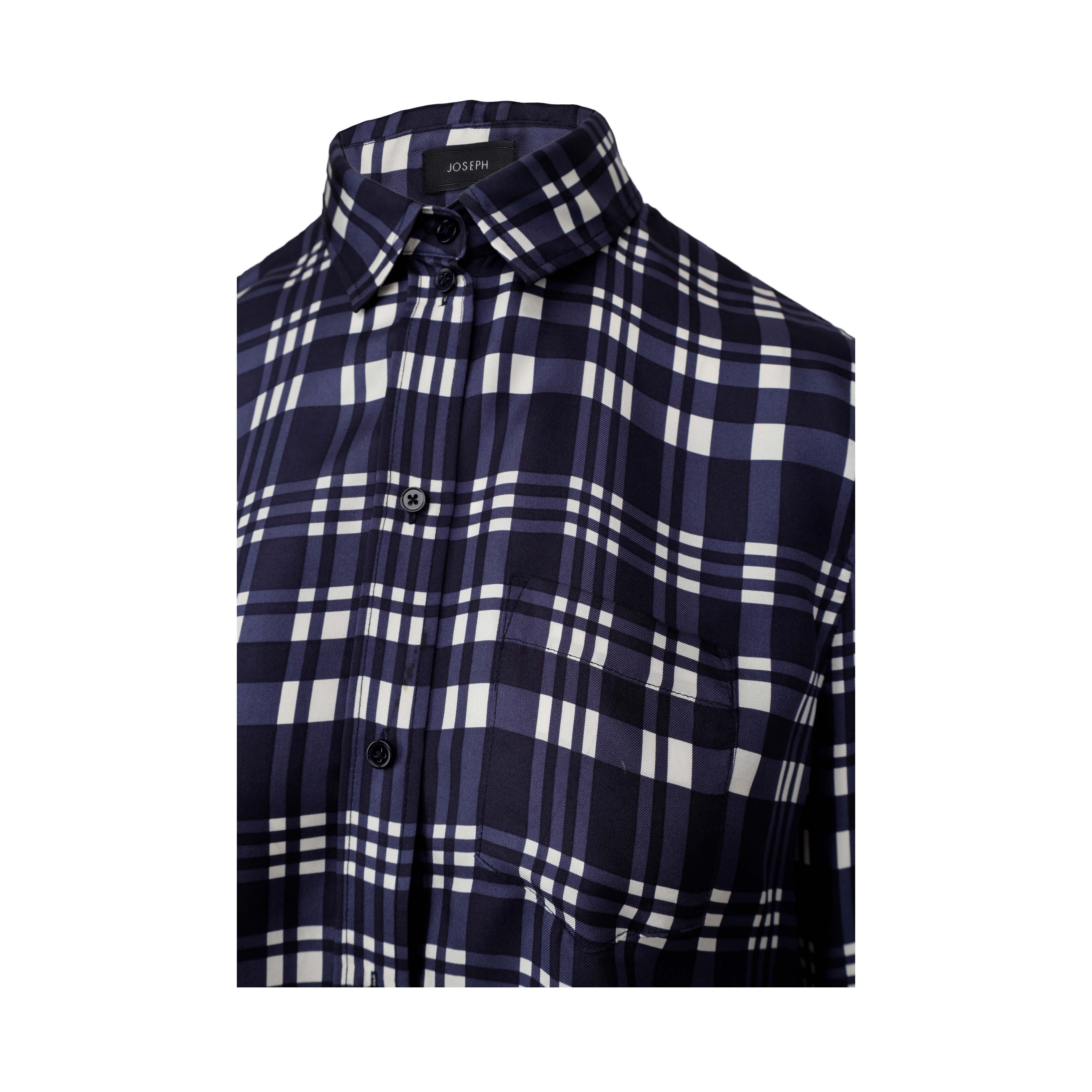 Joseph New Garçon Check Twill Silk Shirt - '10s