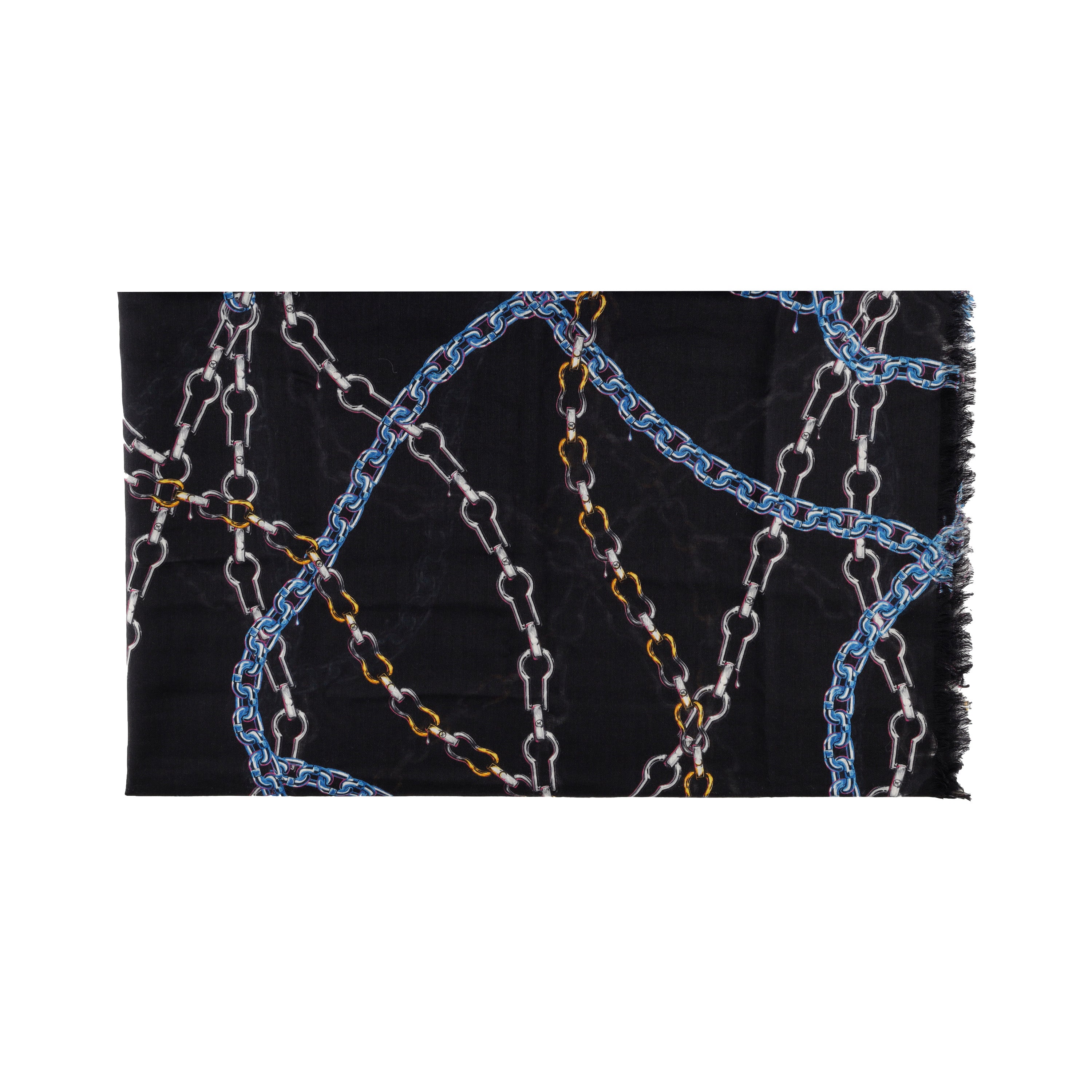 Louis Vuitton Multicolor Chain Print Scarf - '10s