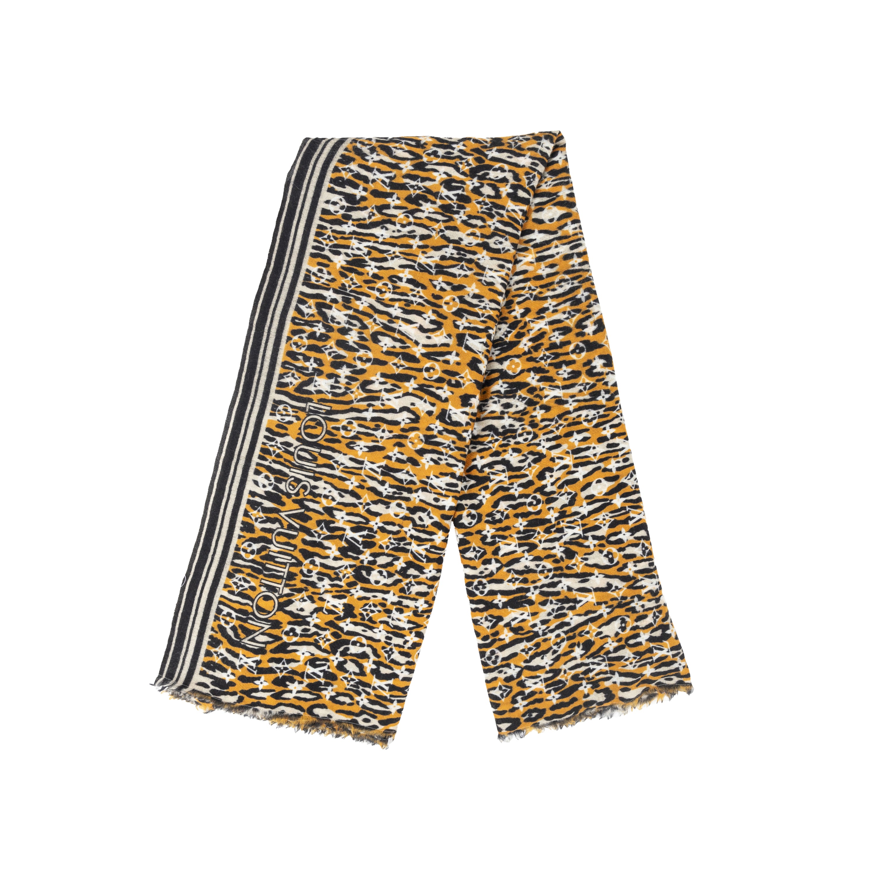 Louis Vuitton Monogram Jungle Print Scarf - '10s