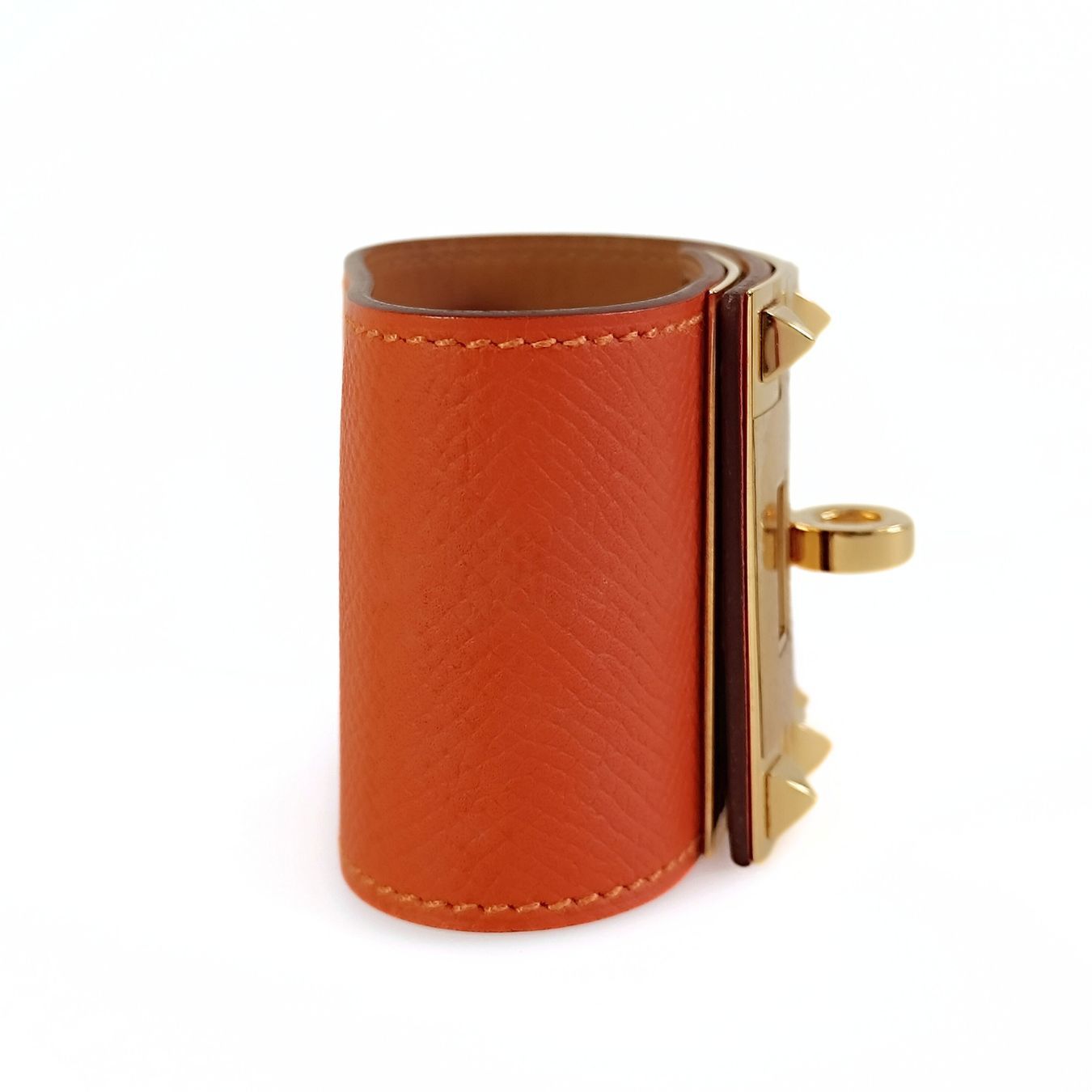 Hermès Hermès Collier de Chien bracelet in orange Epson leather - '10s