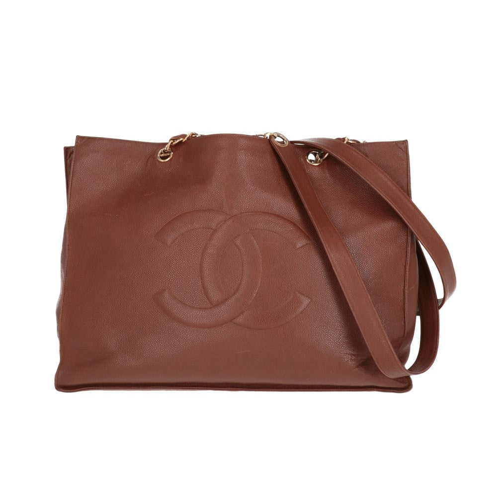 Chanel Brown Leather Shoulder Bag - '90s