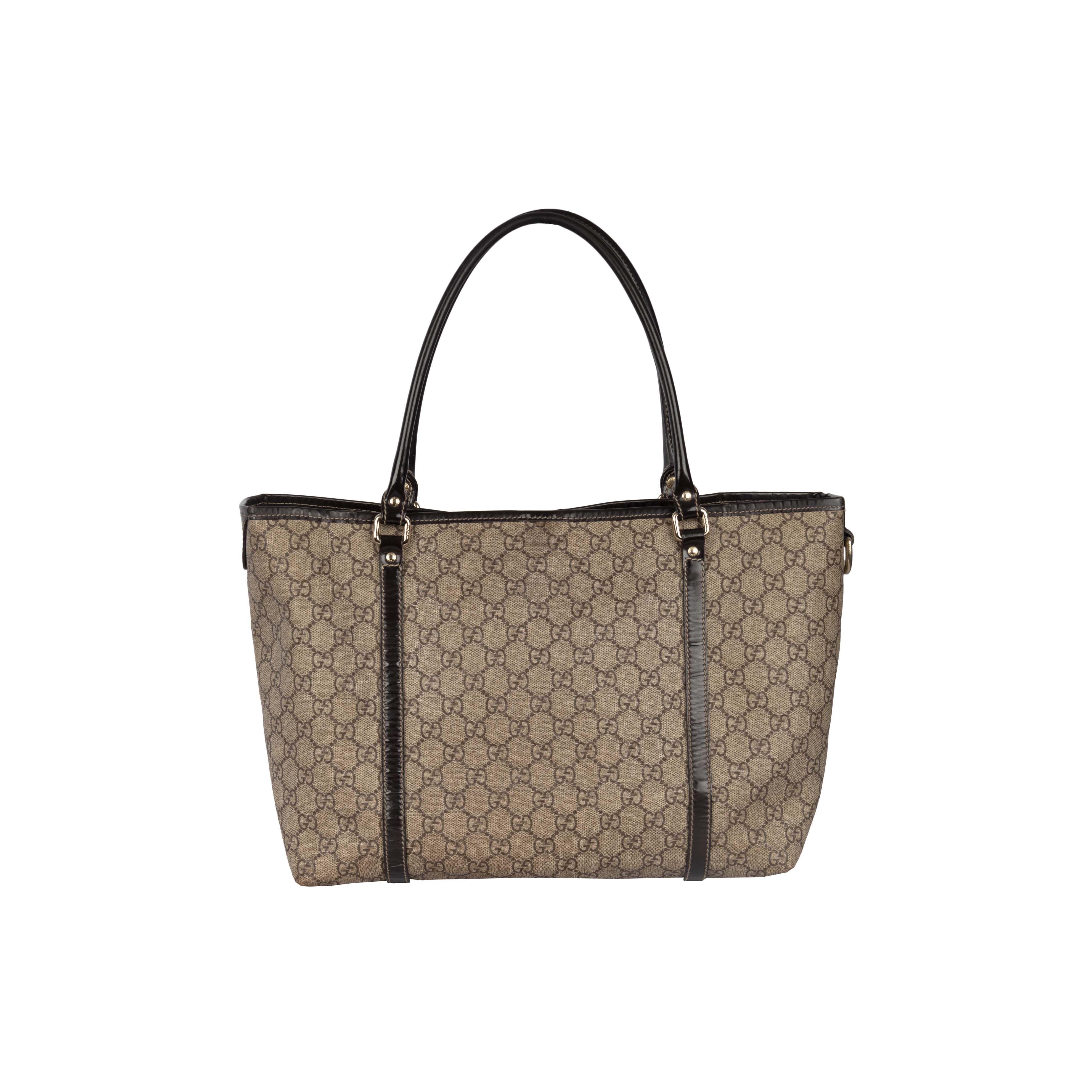 Gucci Monogram Canvas Tattoo Heart Tote Bag - '10s