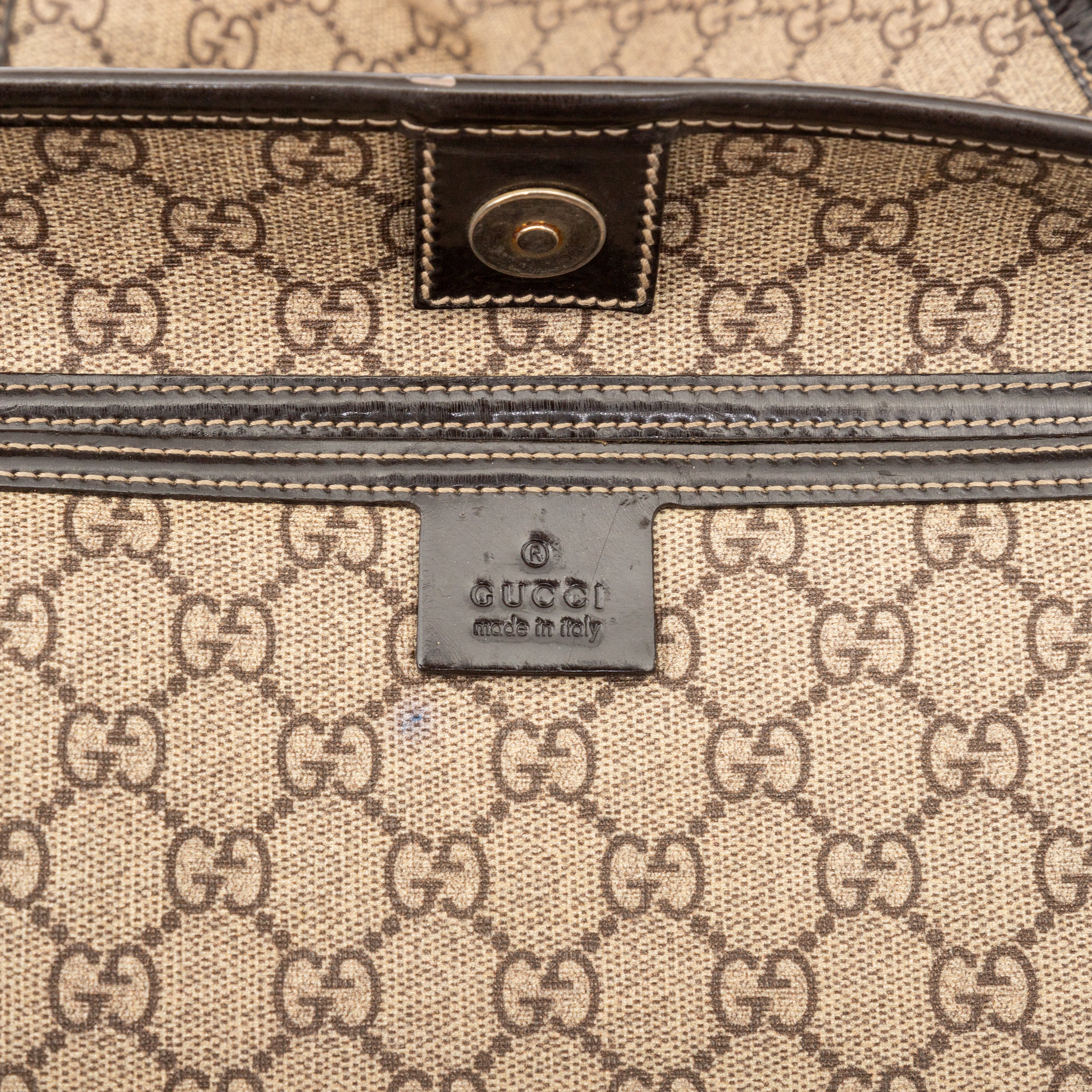 Gucci Monogram Canvas Tattoo Heart Tote Bag - '10s