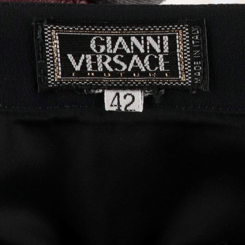 Gianni Versace Black Wool Skirt - '90s