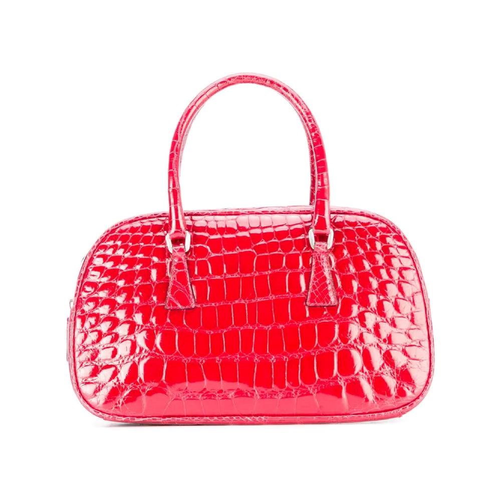 Prada Red Crocodile Leather Bag - 2000s