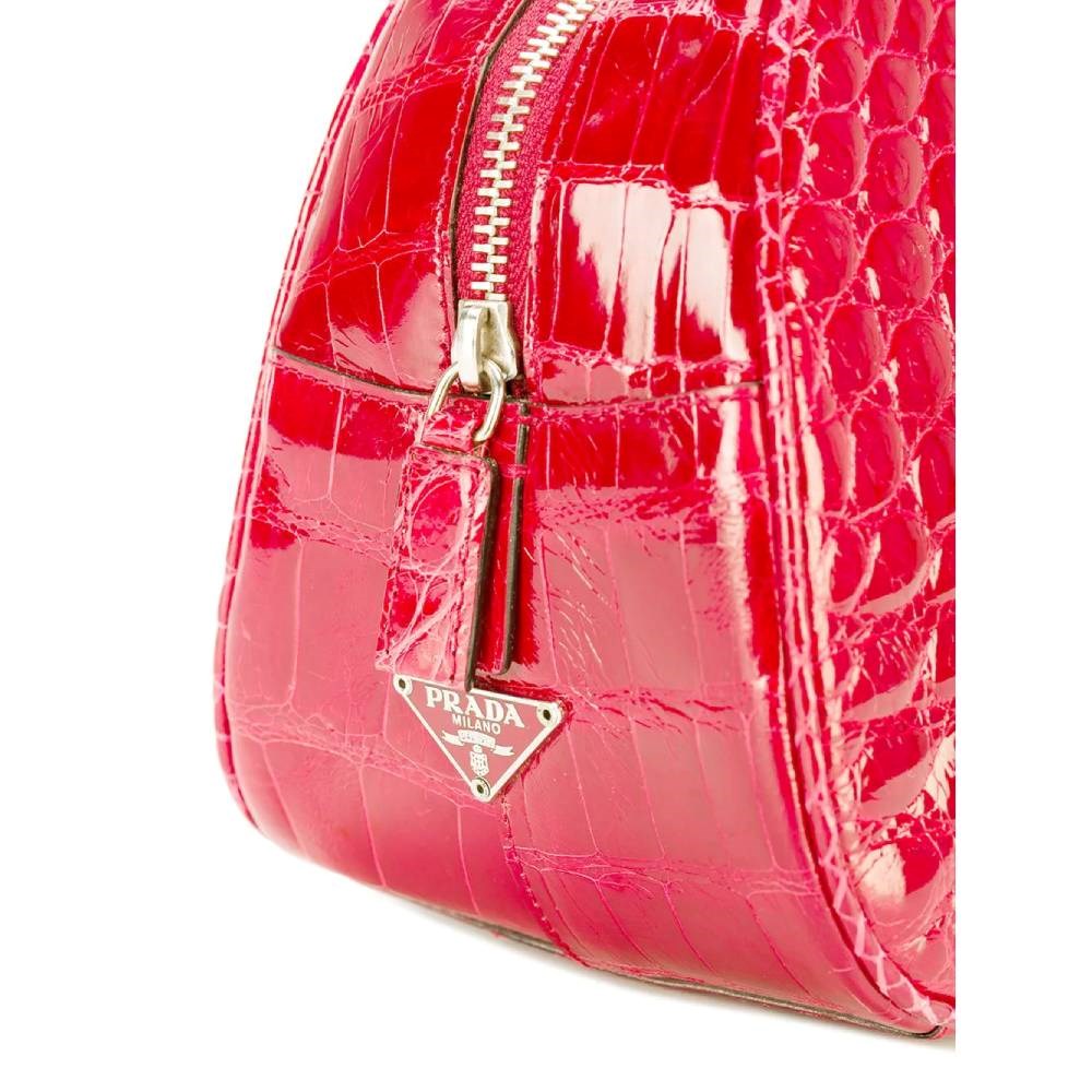 Prada Red Crocodile Leather Bag - 2000s