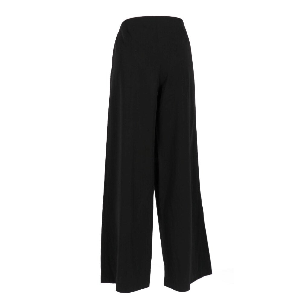 Chanel Black Wool Palazzo Trousers - 2000s